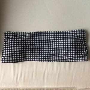 gingham zaful bandeau bikini top